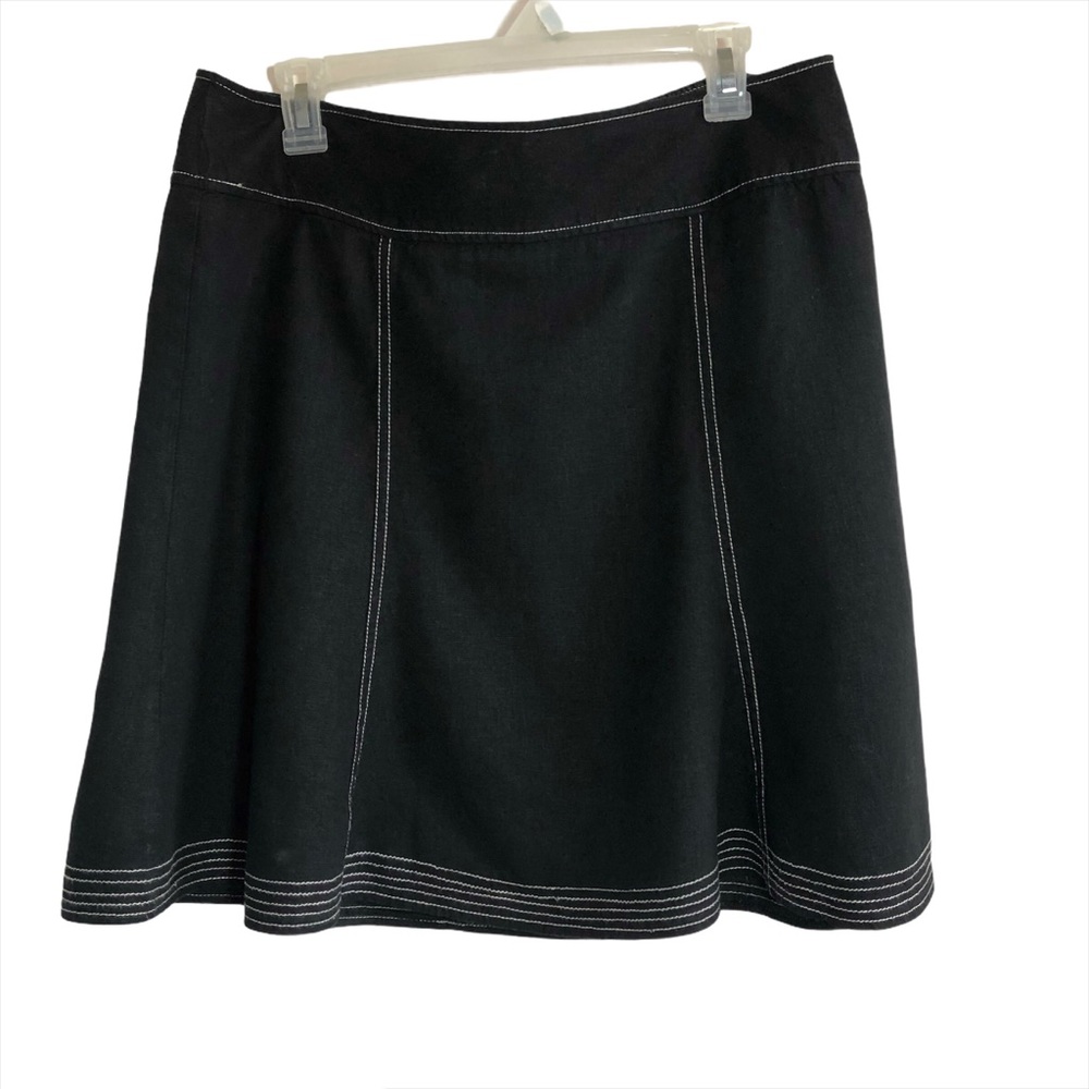 Maurices a-line skirt black w/white stitching size 11